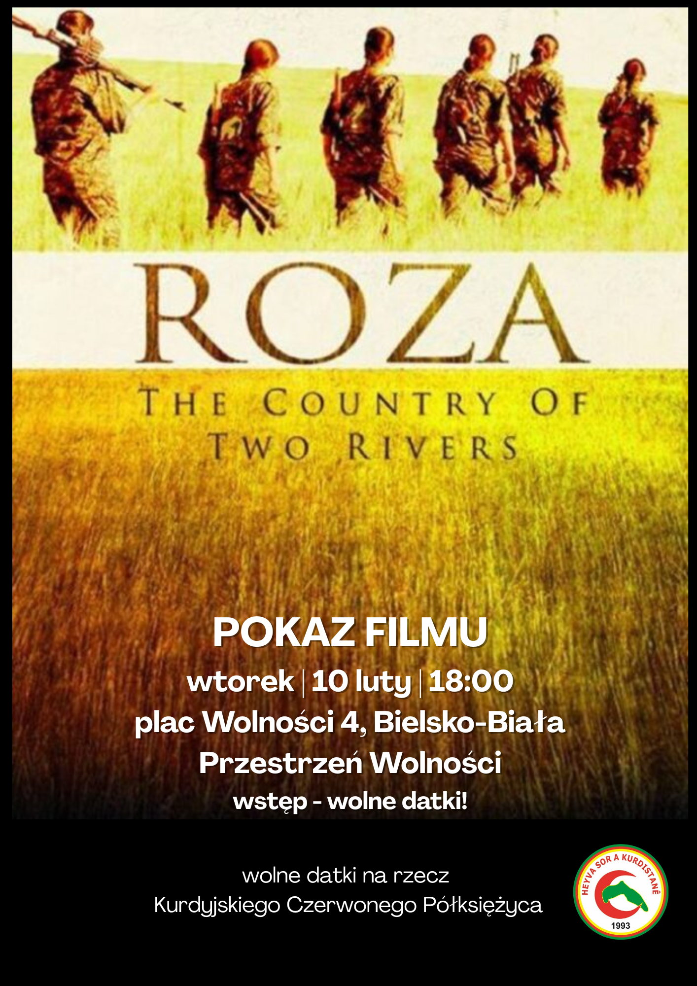 Pokaz filmu – „Roza: Kraj Dwóch Rzek” oraz zbiórka na pomoc humanitarną! [10.02 Bielsko-Biała]